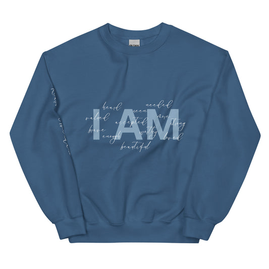 “I AM” Blue Sweatshirt